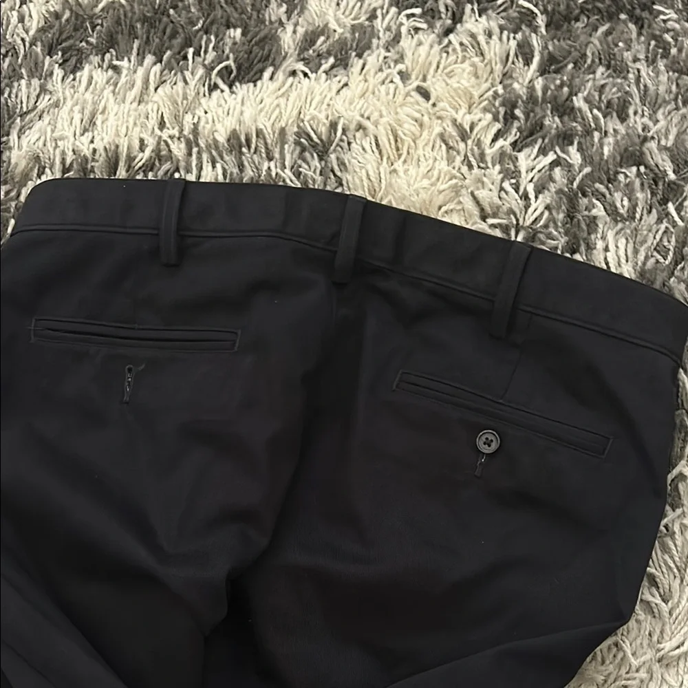 Lands' End Black Dress Pants with Straight Leg Design